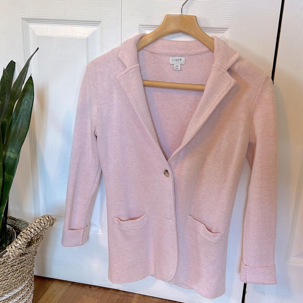 J Crew Factory sweater blazer- blush pink.
